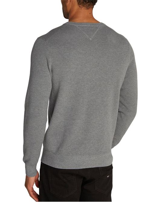 Maglioncino uomo grigio in cotone Tommy Hilfiger | MW0MW36347P91